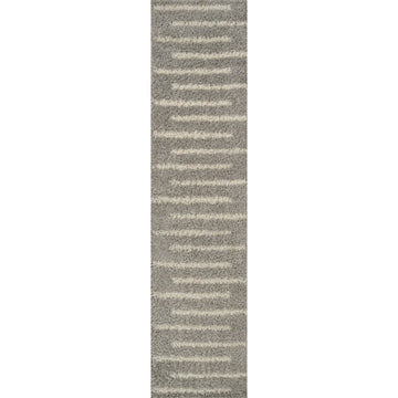 Alaro Berber Stripe Shag Area Rug